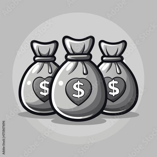 money bag with money