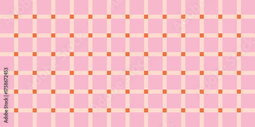 Creative checkered lines pattern. Vector seamless texture with hand drawn lines. Plaid background