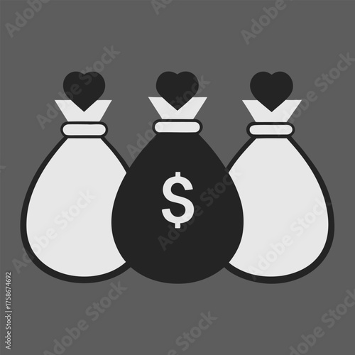 money bag with money