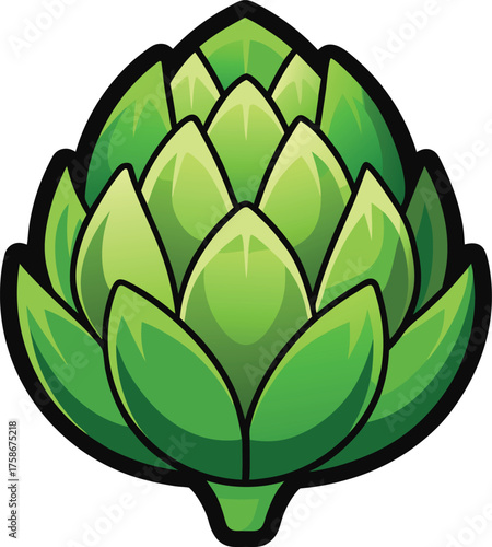 Green Artichoke Vegetable Icon food produce