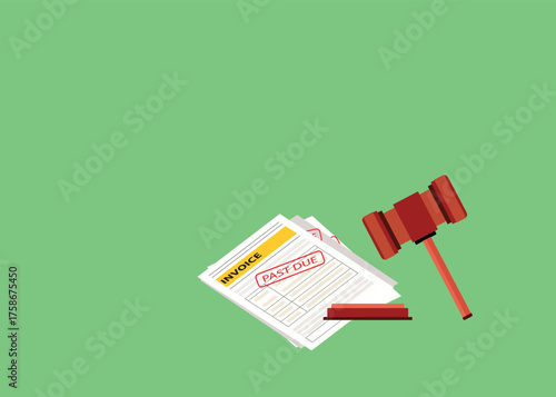 Bankruptcy legal law document process company insolvency during crisis recession picture of gavel judge 