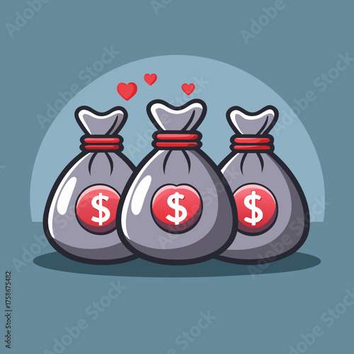 money bag with money