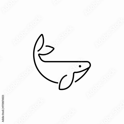 ocean water whale icon sign vector