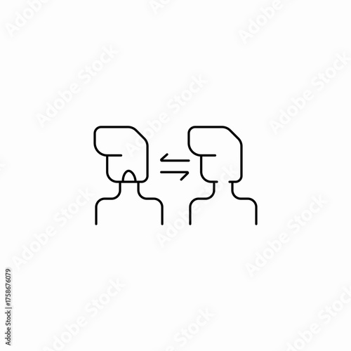peer to peer exchange icon sign vector