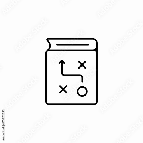 strategic plan book icon sign vector