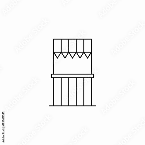 circus ticket booth icon sign vector