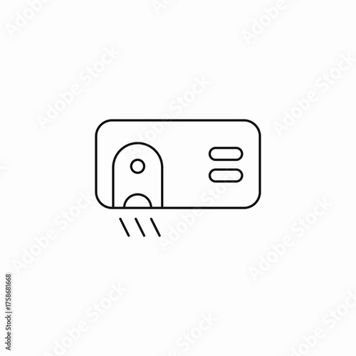 wall mounted heater icon sign vector