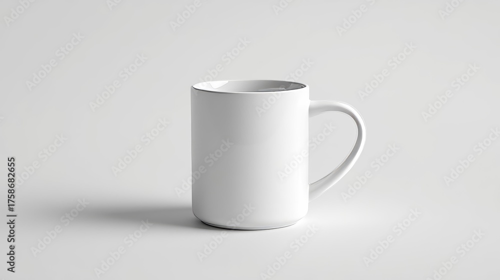 Obraz premium white mug white background clean