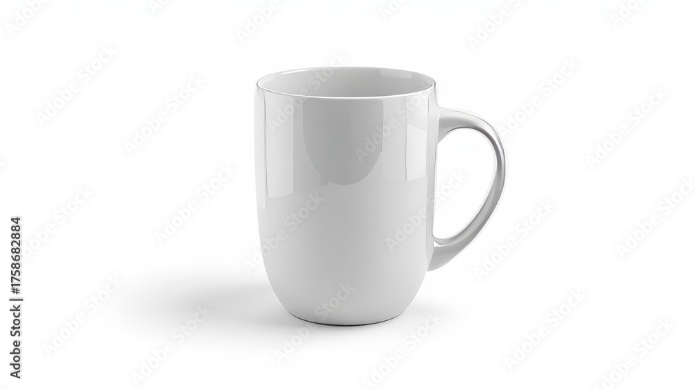 Obraz premium white mug white background clean