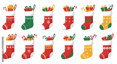 A complete illustrated set of various Japanese sushi food items with chopsticks.