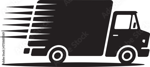 Fast Delivery Truck Vector Illustration Conveying Swift Transit of Goods and Services