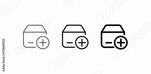 add product box icon sign vector