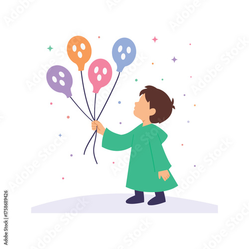 Ghost Balloons, floating white spooky balloons