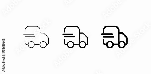 fast delivery truck icon sign vector