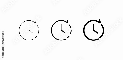 history time clock icon sign vector