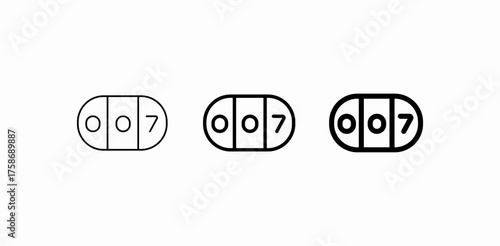 secret code combo icon sign vector