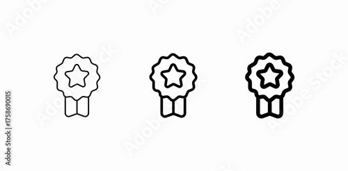 star medal award icon sign vector