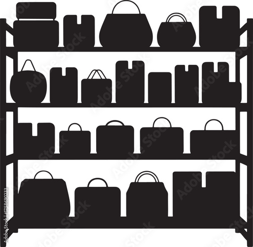 Baggage Rack Silhouette Organizer Suitcases Bags Travel Items Storage Trunks Purses