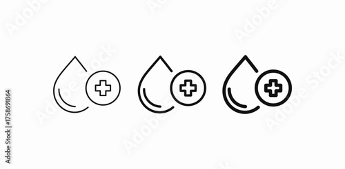 blood drop donation icon sign vector