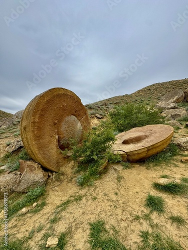 Particular rock formation in Mangystau desert, Kazakhstan 