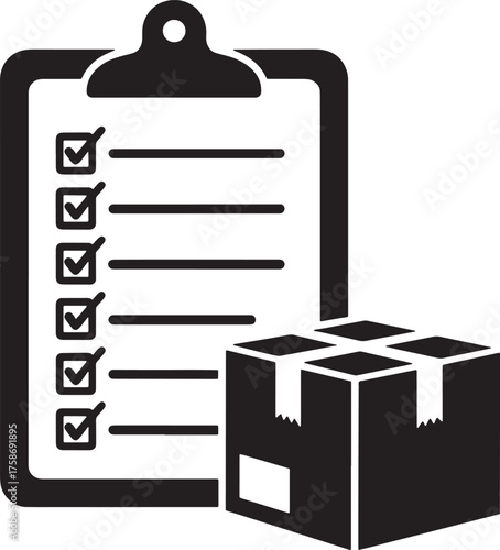 Clipboard Checklist Box Packing List Inventory Shipping Inspection Delivery Order