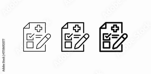 document health checklist icon sign vector