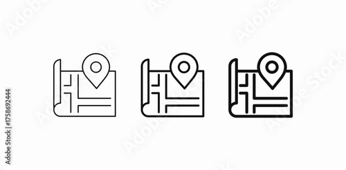 map location pin icon sign vector