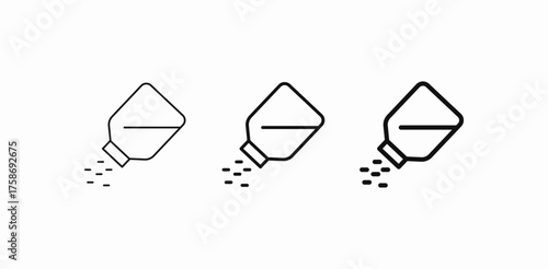 salt shaker pouring icon sign vector