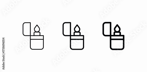 fire pocket lighter icon sign vector