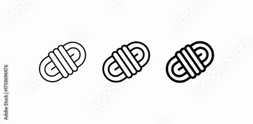 rope coiled knot icon sign vector