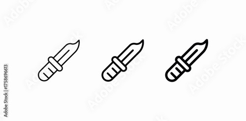survival camping knife icon sign vector