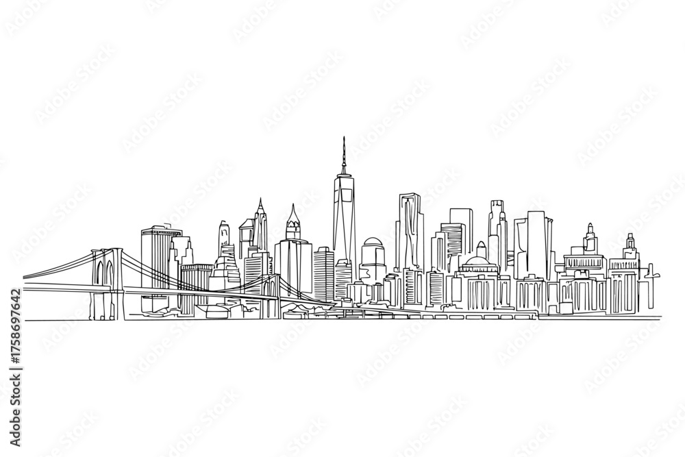 Naklejka premium Line Drawing of Modern Two-Story House? Continuous Line Art, Architectural Sketch Style & Clean Geometric Design