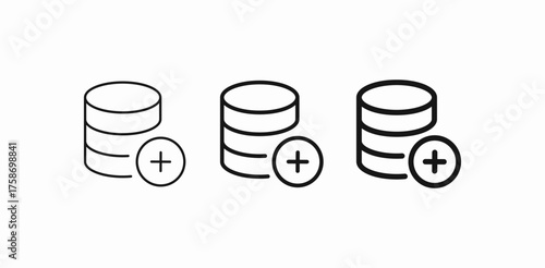 database add record icon sign vector