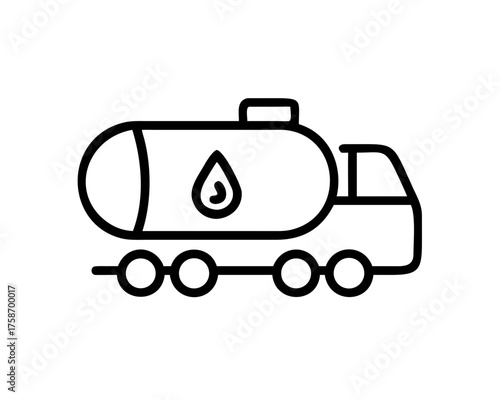 Illustration of a fuel truck