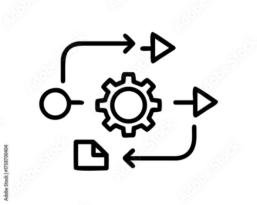 Workflow automation icon, representing process flow
