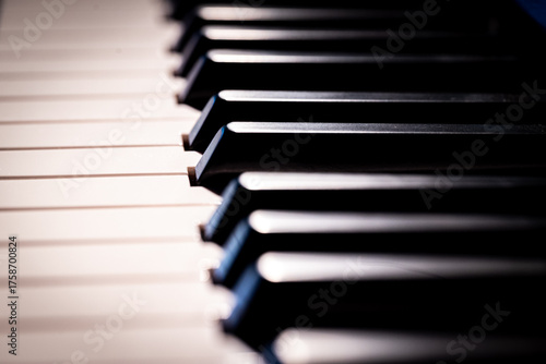 Wall Mural Abstract Perspective of Piano Keyboard