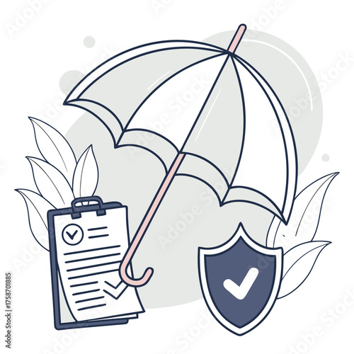 Insurance policy protection with umbrella and shield