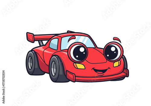 Cartoon racing car illustration