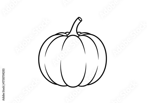 Pumpkin outline isolated design element
