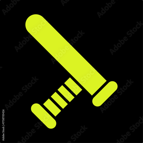 Baton trendy attractive design useful green creative vector Illustration art colorful background