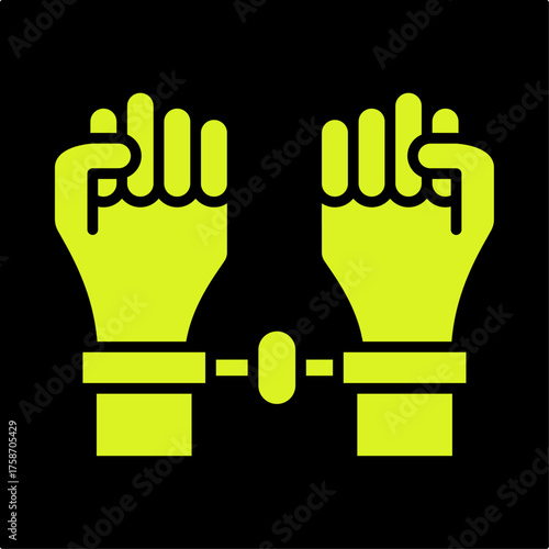 Arrest trendy attractive design useful green creative vector Illustration art colorful background