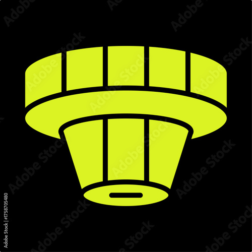 Smoke Detector trendy attractive design useful green creative vector Illustration art colorful background