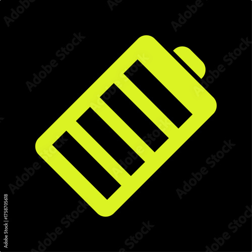 Battery trendy attractive design useful green creative vector Illustration art colorful background