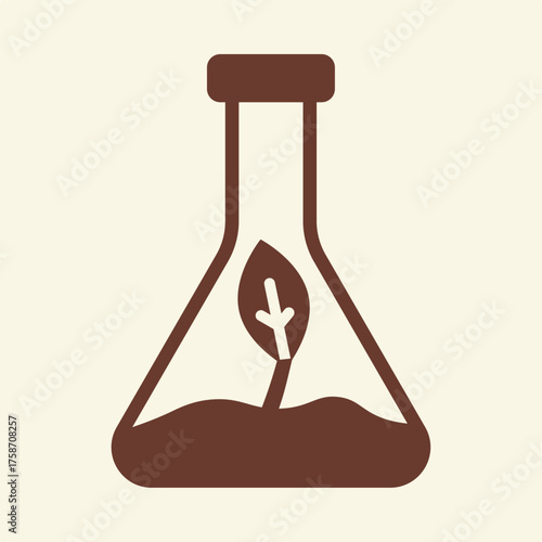 In Vitro trendy attractive design useful brown creative vector Illustration art colorful background
