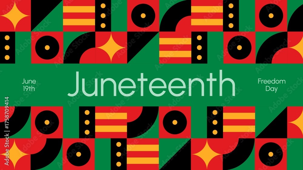 Obraz premium Juneteenth blog banner template