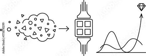 Conceptual diagram illustrating input processing and output performance measurement