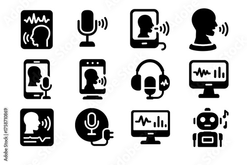 Vector pitch monitor tone guide device icon smart vocal sensor trainer microphone