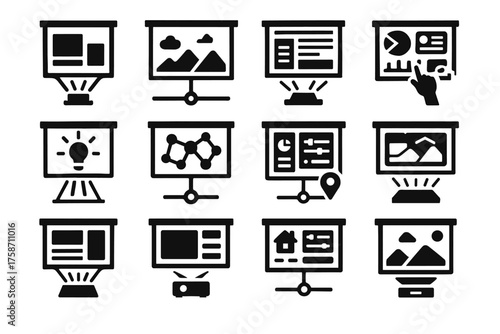 Virtual smart icon icons control viewer digital window vector tracker device
