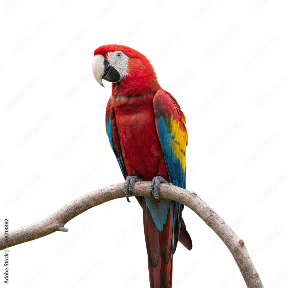 Obraz premium macaw parrot isolated on transparent background