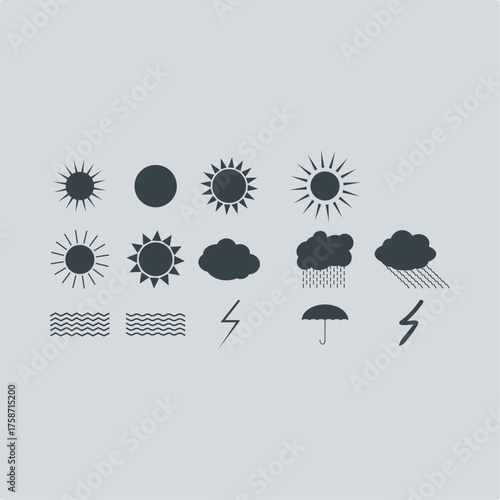 Weather trendy gorgeous amazing design useful vector Illustration colorful background